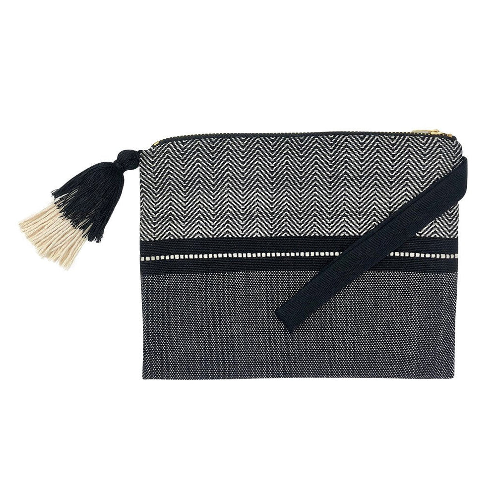 
                  
                    Handloom Stripe Cosmetic Bag by SLATE + SALT
                  
                