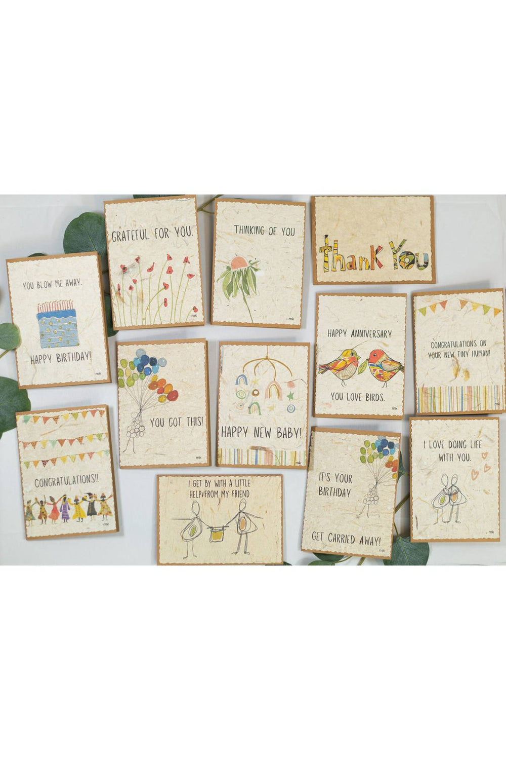 Banana Paper Card Variety 12 Pack by 2nd Story Goods