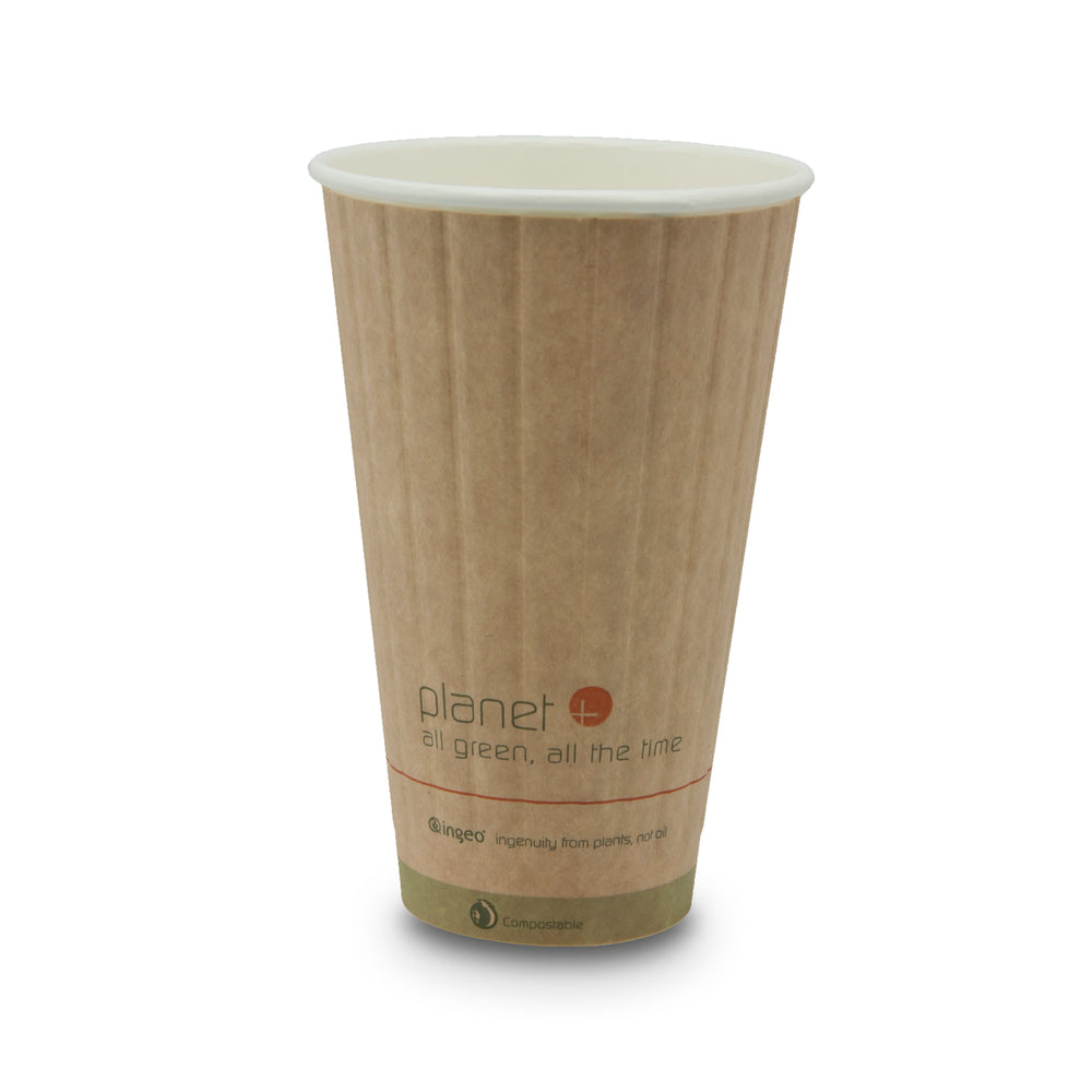 
                  
                    Planet+ 100% Compostable PLA Laminated Double-Wall Insulated Hot Cup, 16-Ounce, 600-Count Case
                  
                
