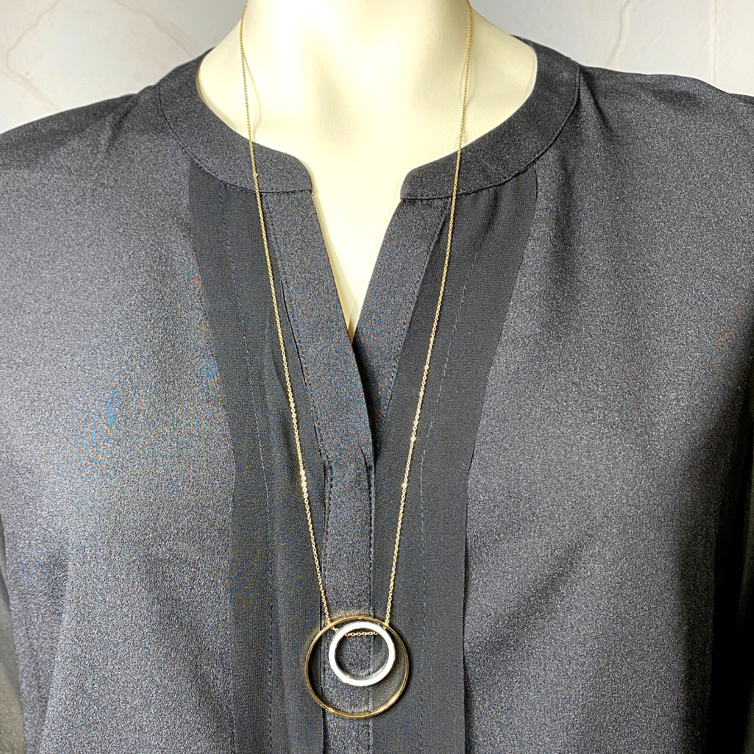 
                  
                    Lisa Two-tone Circle Necklace by Made for Freedom
                  
                