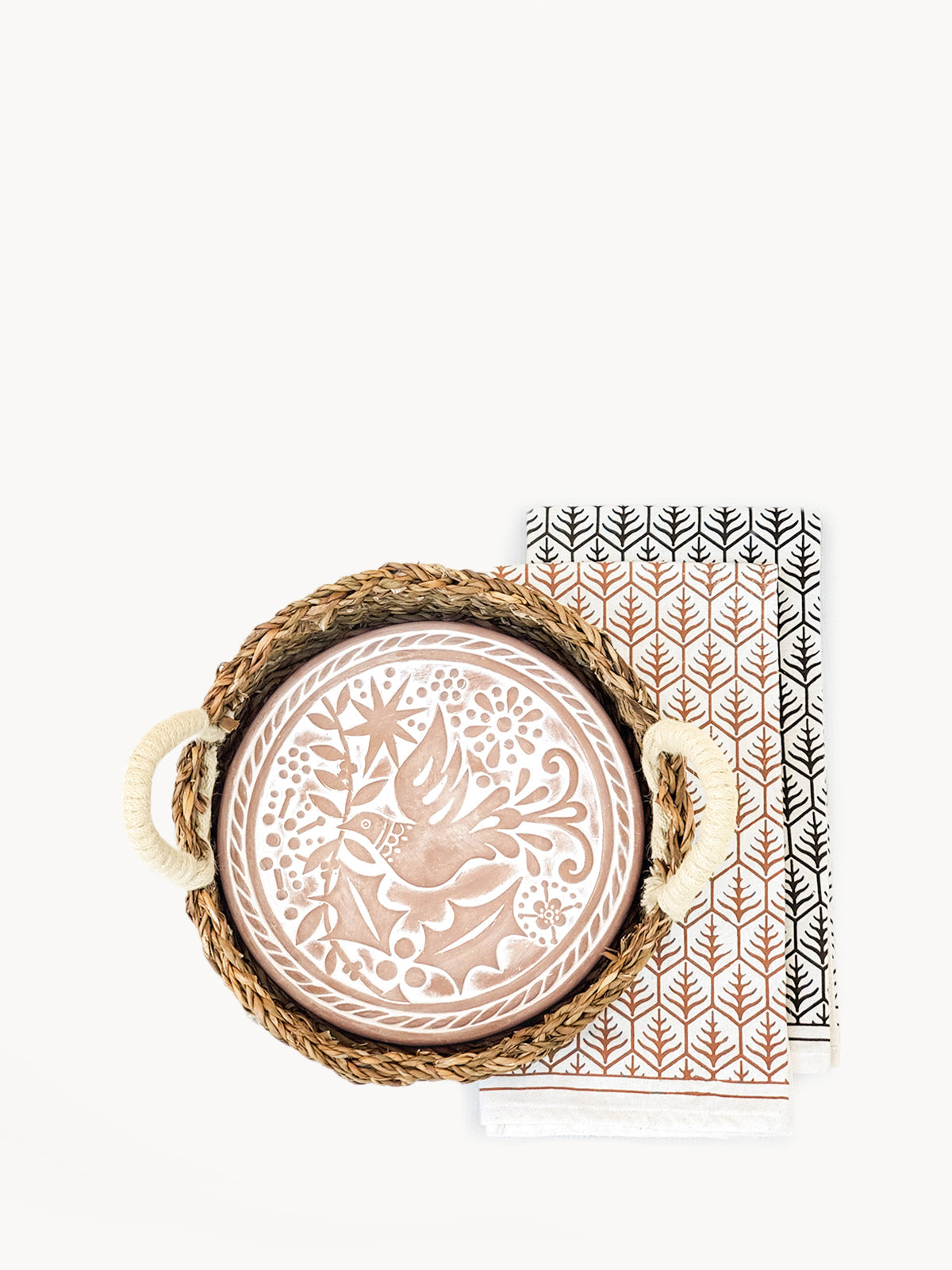 
                  
                    Bread Warmer & Basket Gift Set with Tea Towel - Bird Round by KORISSA
                  
                