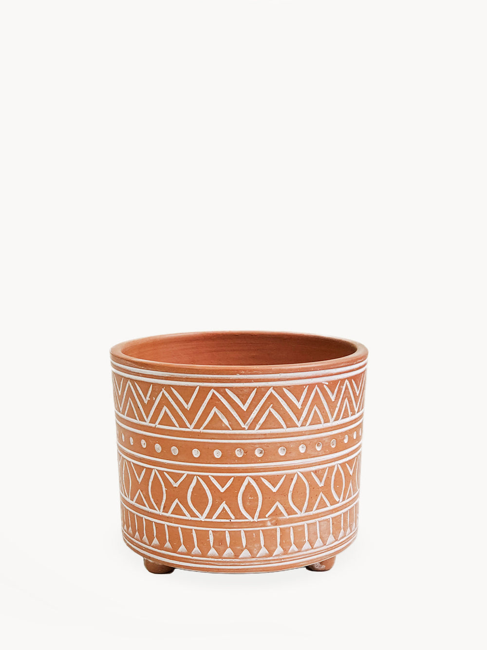 Hand Etched Terracotta Pot - Small by KORISSA