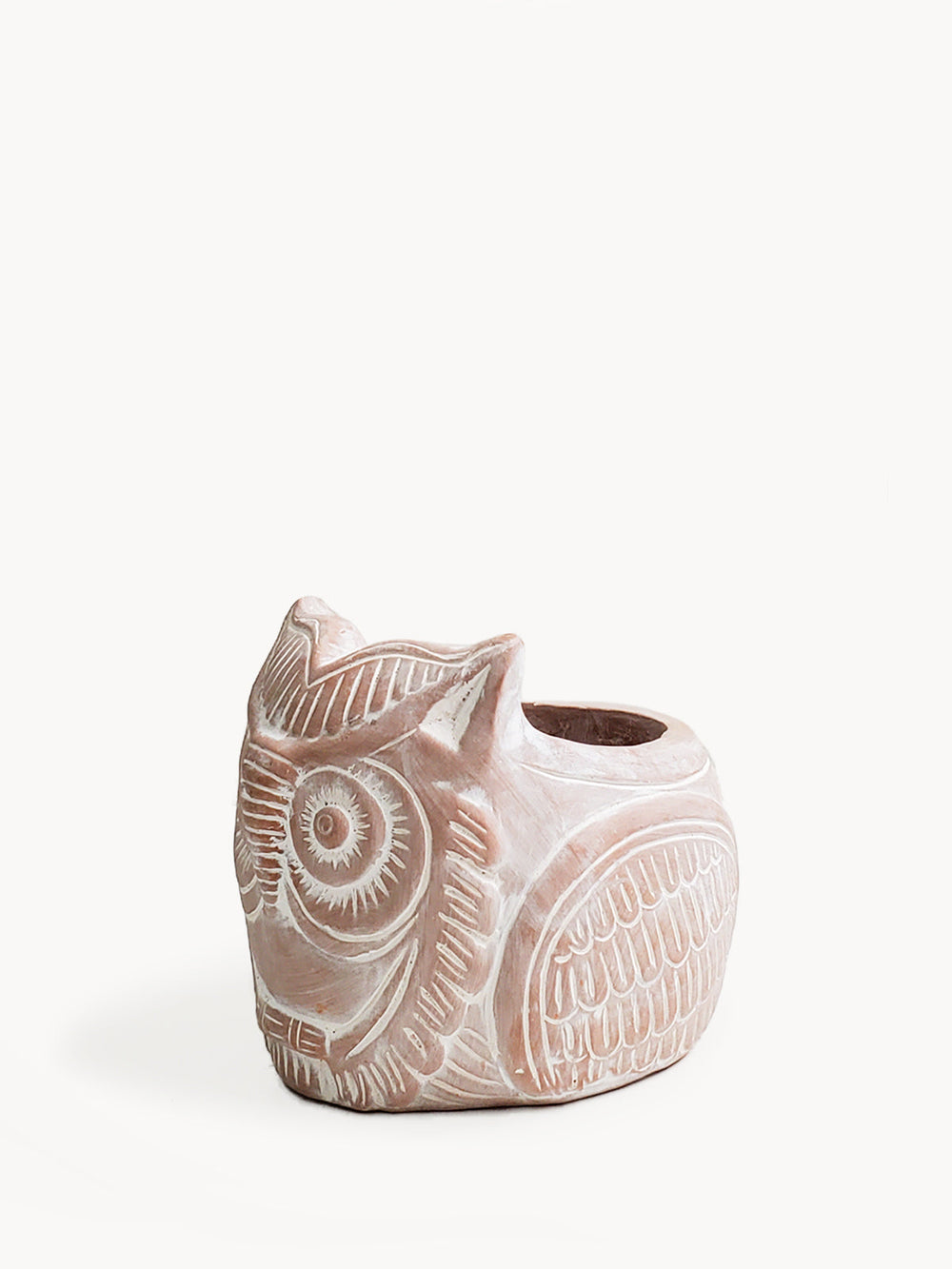 Terracotta Pot - Horned Owl by KORISSA