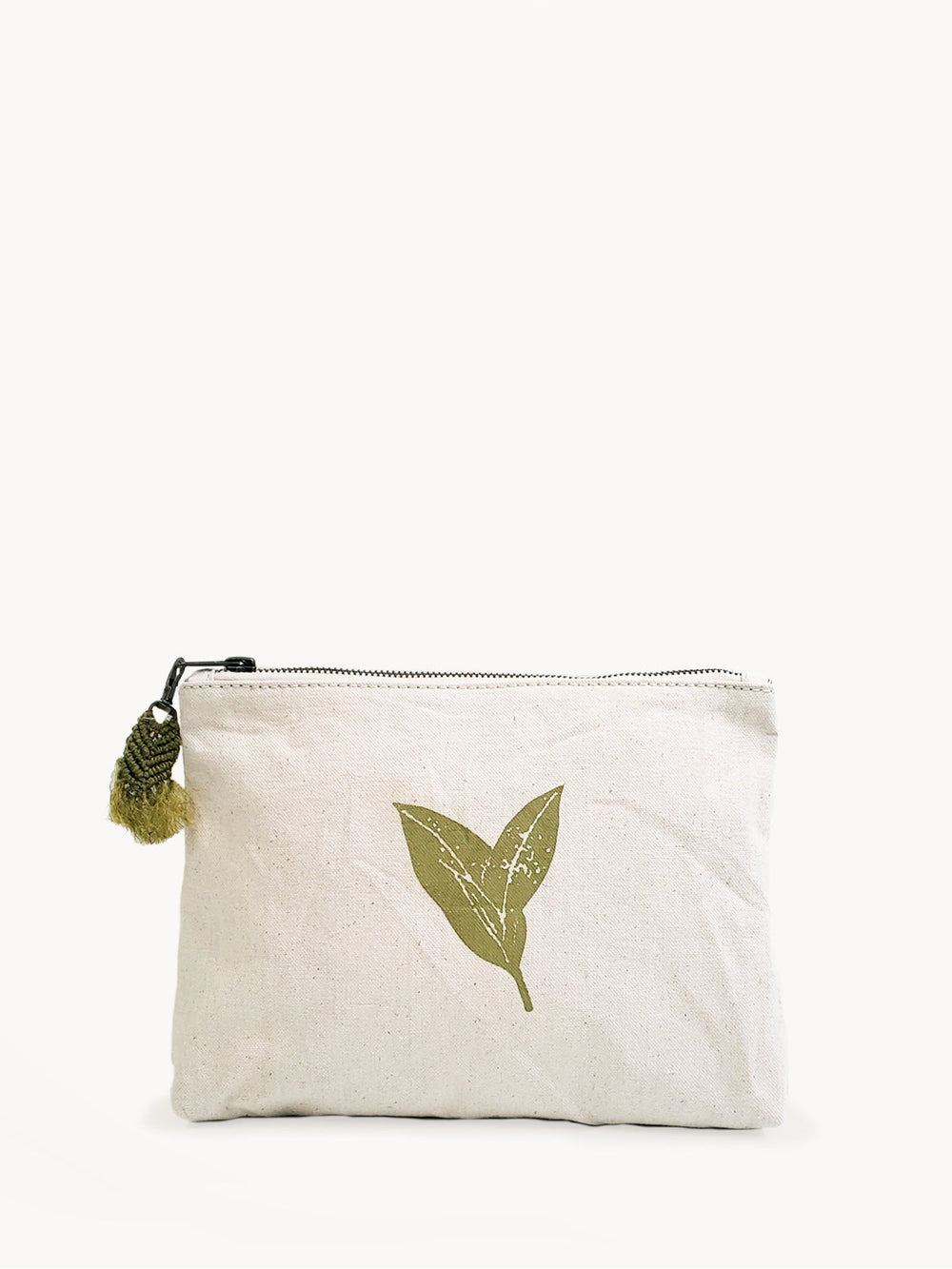 Hand Screen Printed Cotton Canvas Pouch - Nature by KORISSA