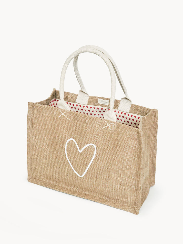 
                  
                    Jute Canvas Shopping Bag - Love by KORISSA
                  
                