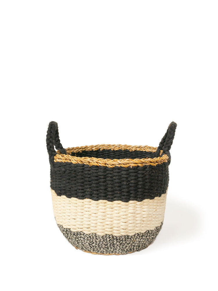 
                  
                    Ula Stripe Basket - Black by KORISSA
                  
                