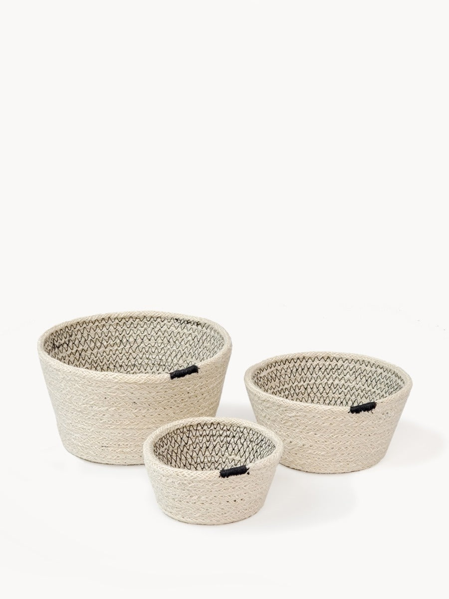 Amari Bowl - Black (Set of 3) by KORISSA