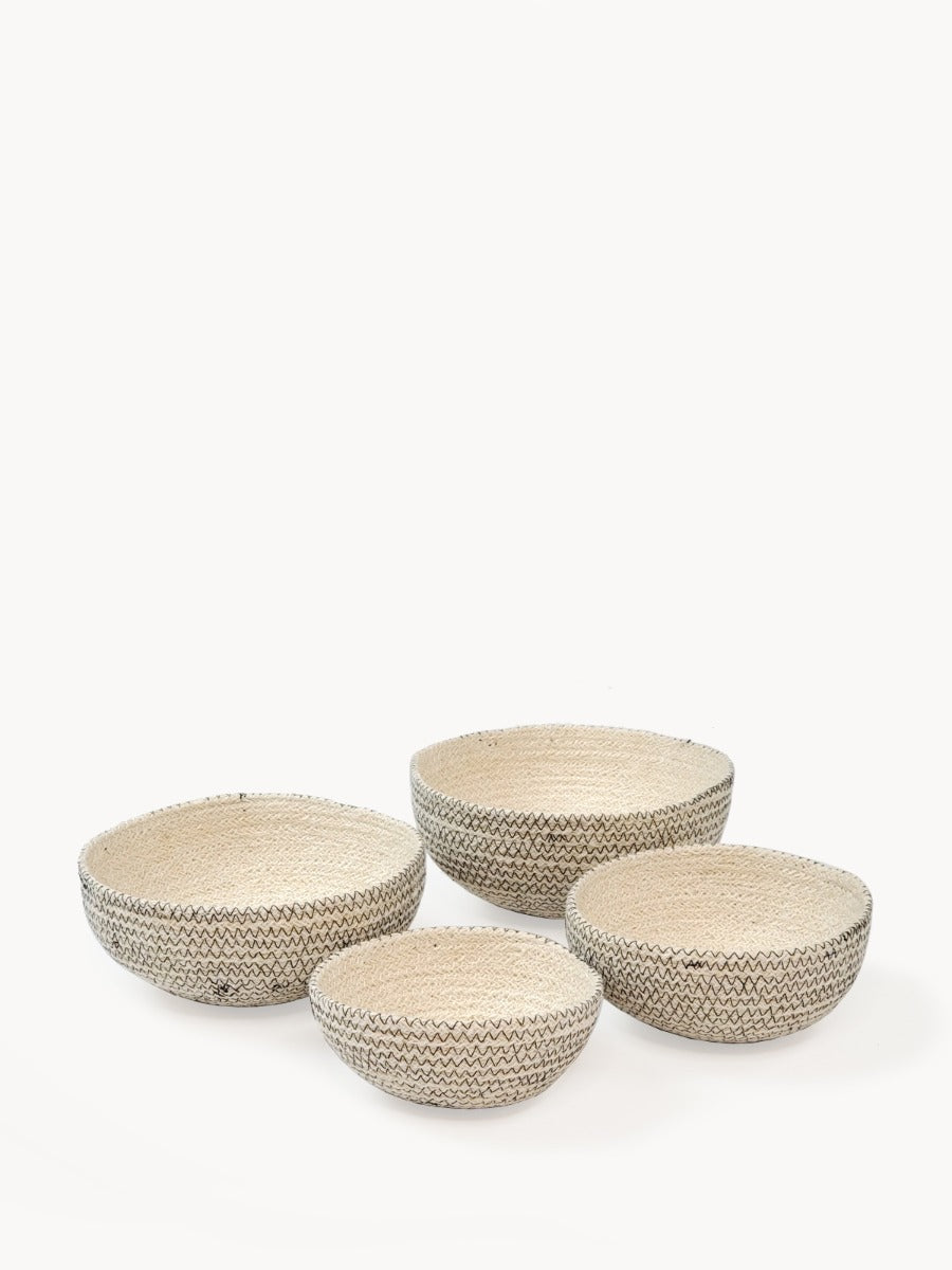 Amari  Round Bowl - Black (Set of 4) by KORISSA