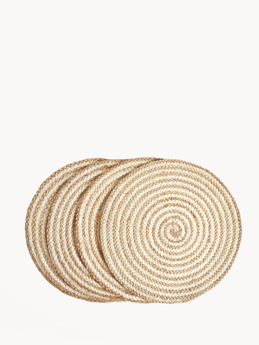 Kata Spiral Placemat - Natural (Set of 4) by KORISSA