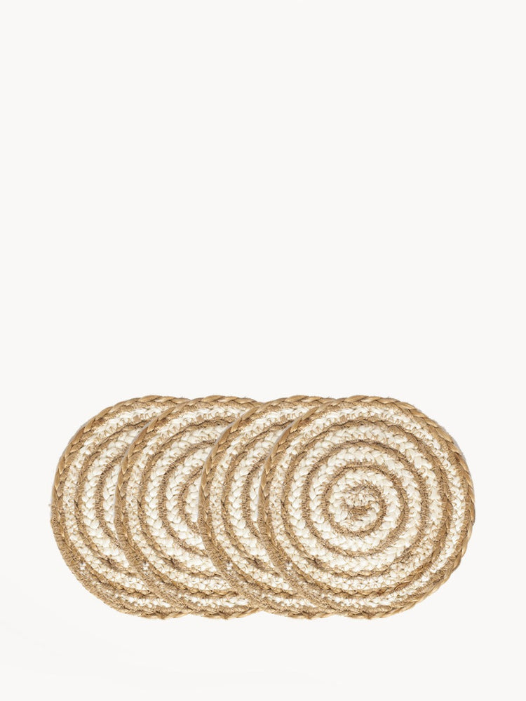 
                  
                    Kata Spiral Coaster Trivet - Natural (Set of 4) by KORISSA
                  
                