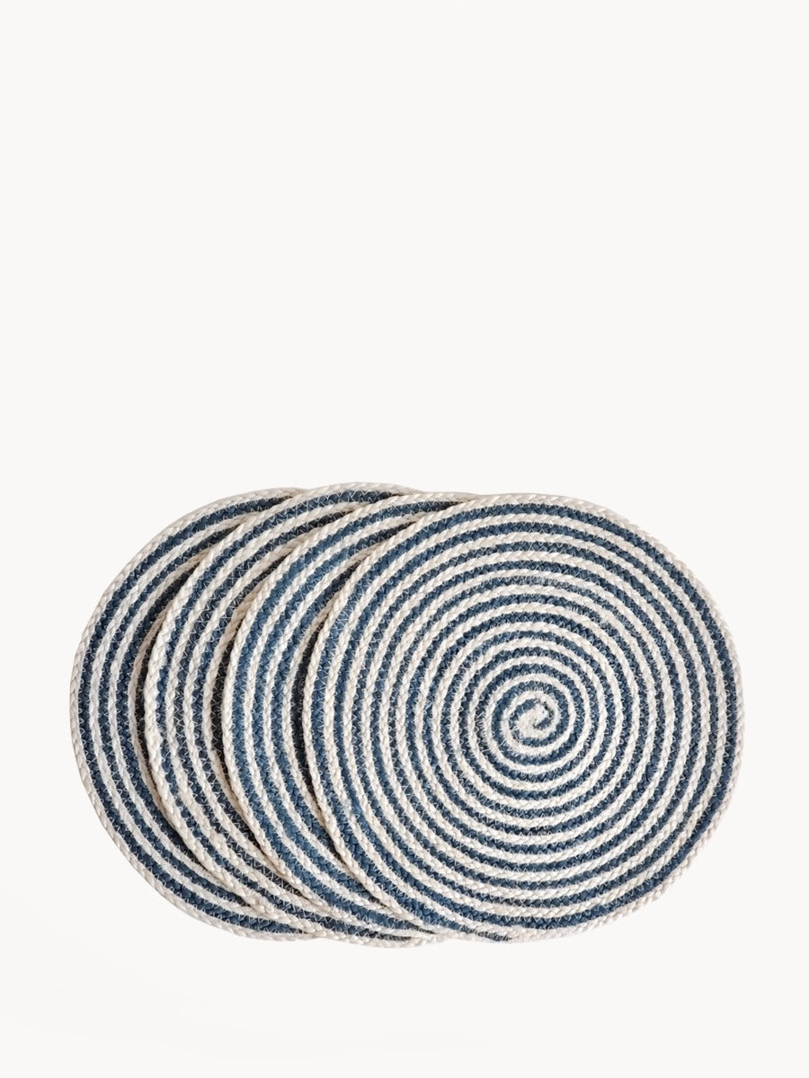 Kata Spiral Placemat - Blue (Set of 4) by KORISSA