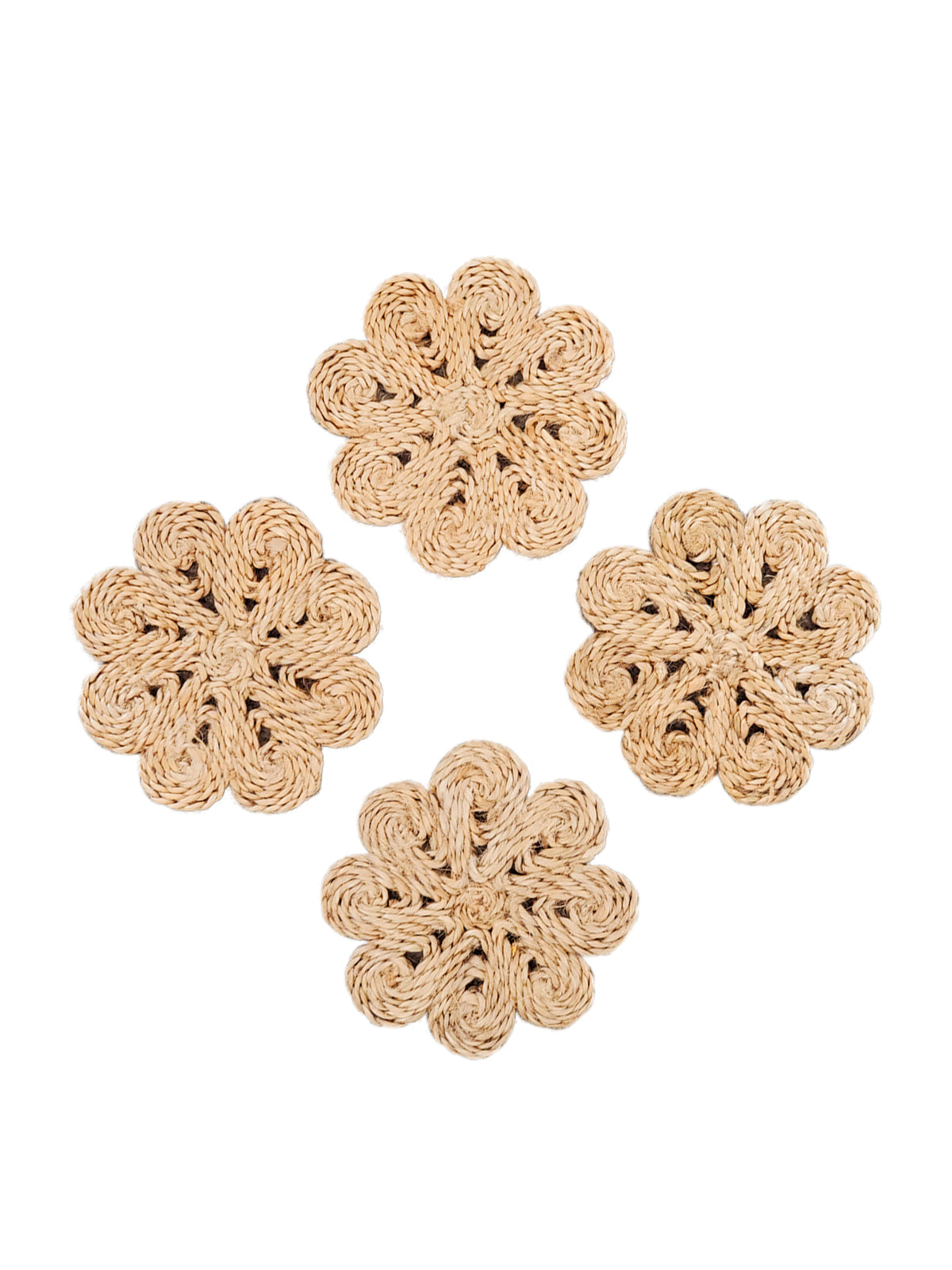 
                  
                    Jute Flower Drink Coaster (Set of 4) by KORISSA
                  
                