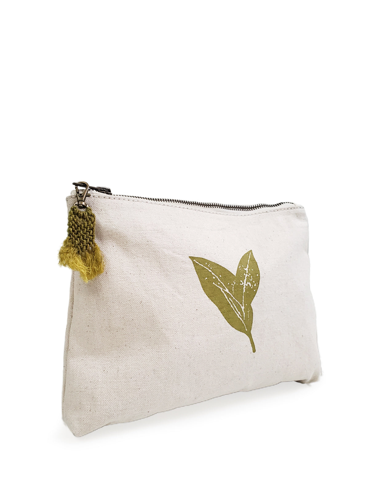 
                  
                    Hand Screen Printed Cotton Canvas Pouch - Nature by KORISSA
                  
                