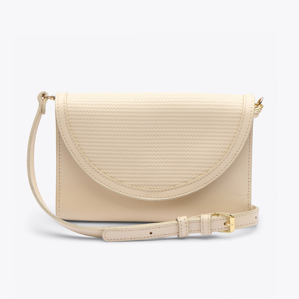 Cleo Convertible Crossbody Woven Bone