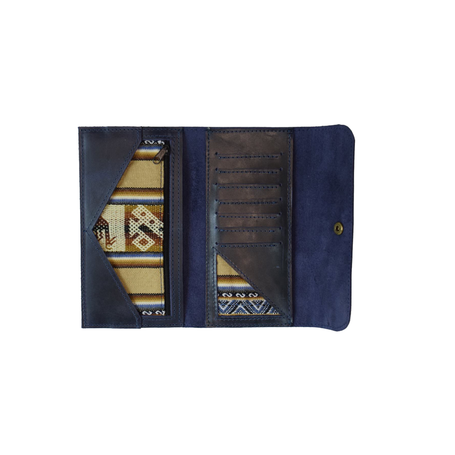 
                  
                    Leather Wallet in Navy by SutiSana
                  
                