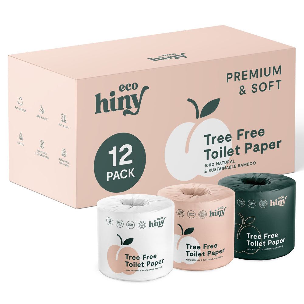 
                  
                    ecoHiny Premium Bamboo Toilet Paper | Mega Rolls, 3 PLY & 350 Sheets by ecoHiny
                  
                