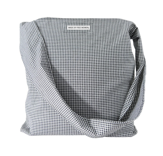 BOYFRIEND SHIRT BAG HOUNDSTOOTH by MADE FREE®