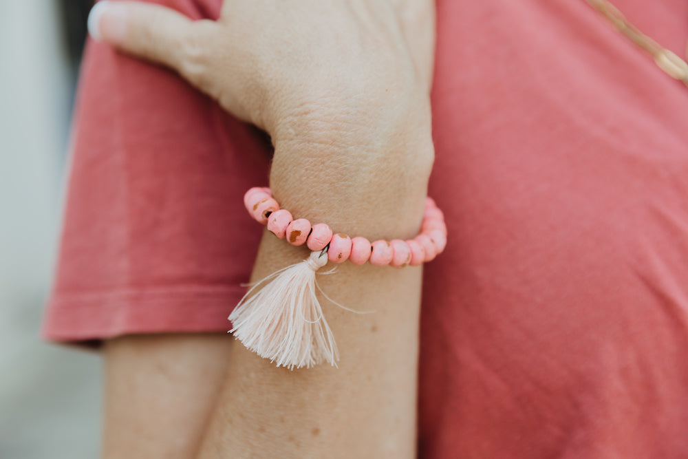 
                  
                    Clay Stackable Tassel Bracelet by 2nd Story Goods
                  
                