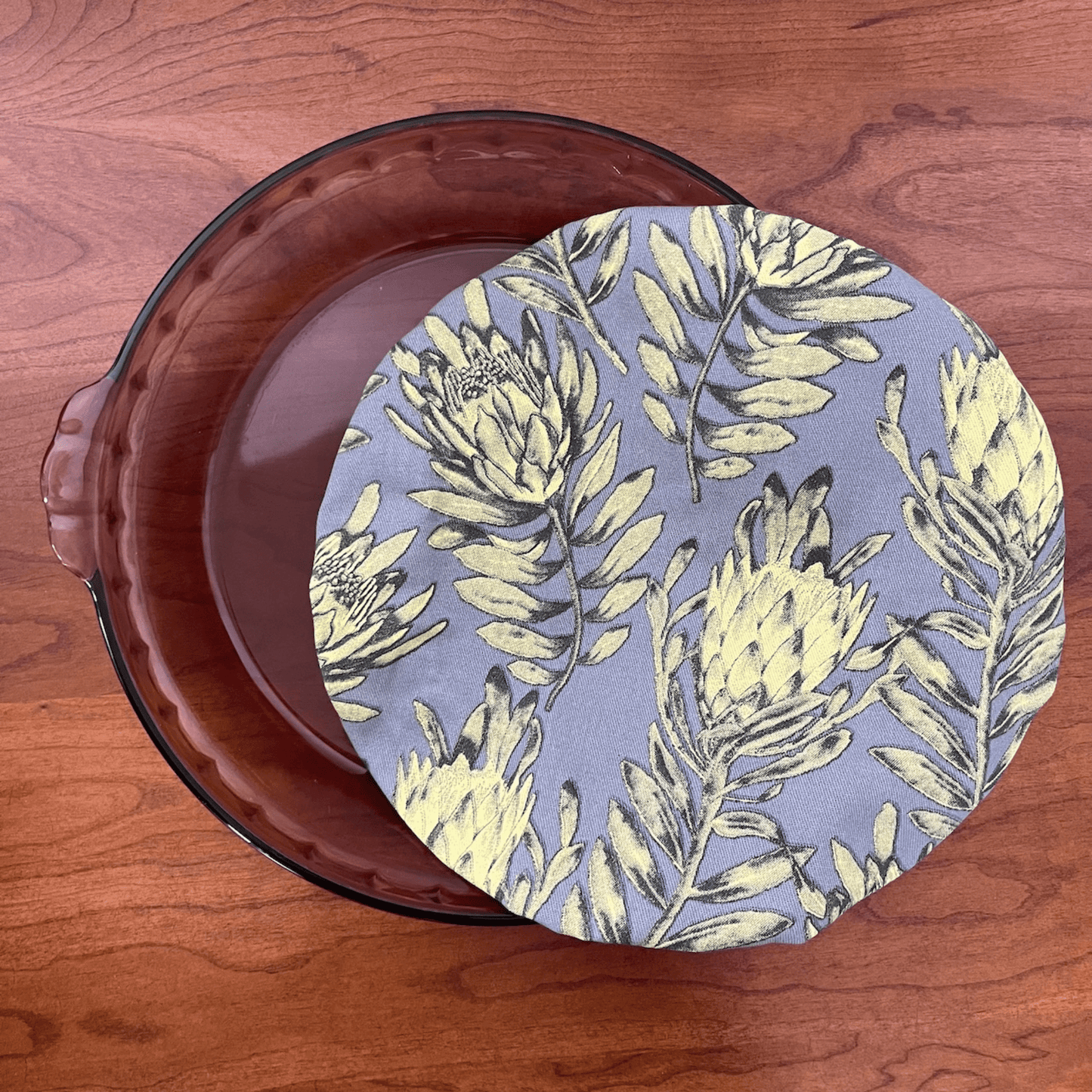 
                  
                    Grey Protea Single Reusable Bowl Cover by Handicraft Soul
                  
                