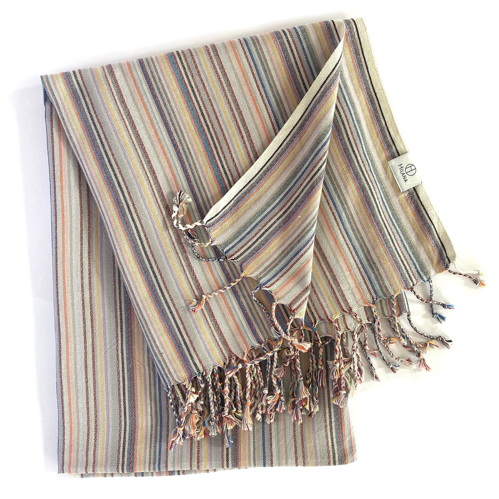 
                  
                    Casablanca Sustainable Striped Turkish Towel / Blanket by Hilana Upcycled Cotton
                  
                