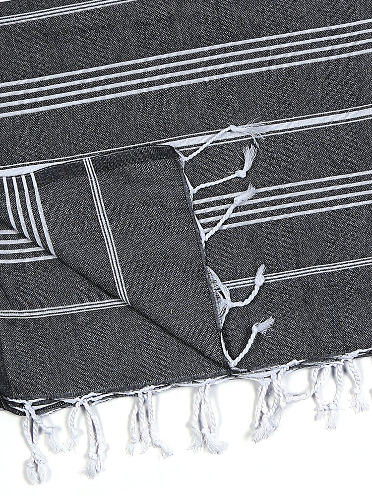 
                  
                    Pure Series: Sustainable Turkish Towel - Black by Hilana Upcycled Cotton
                  
                