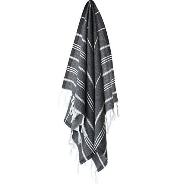 
                  
                    Pure Series: Sustainable Turkish Towel - Black by Hilana Upcycled Cotton
                  
                