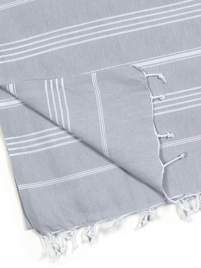 
                  
                    Pure Series: Sustainable Turkish Towel - Gray by Hilana Upcycled Cotton
                  
                