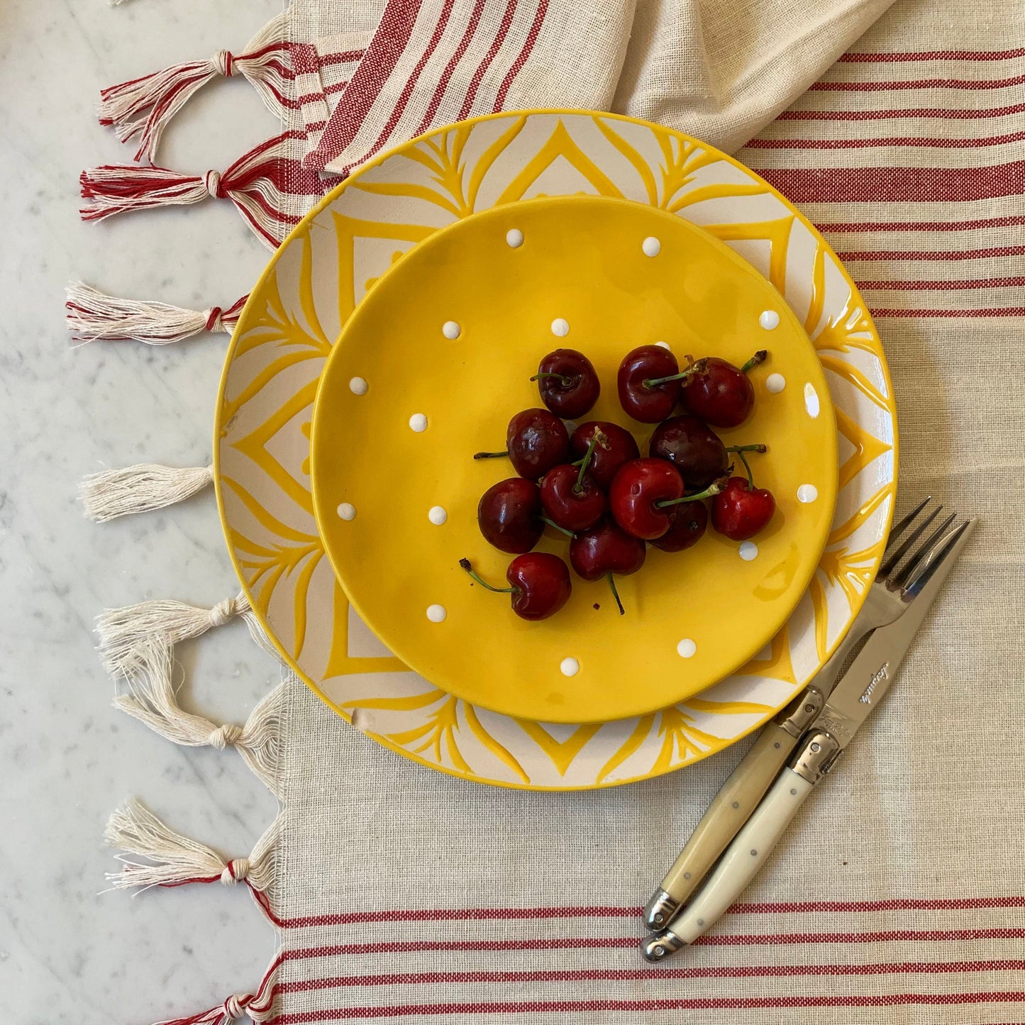 
                  
                    Kayseri Tablecloth Set - Red by Hilana Upcycled Cotton
                  
                