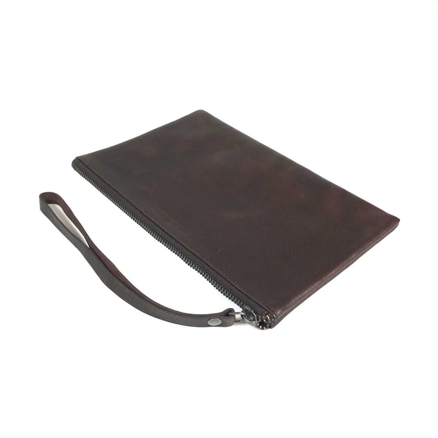 
                  
                    LEATHER CLUTCH BROWN by MADE FREE®
                  
                