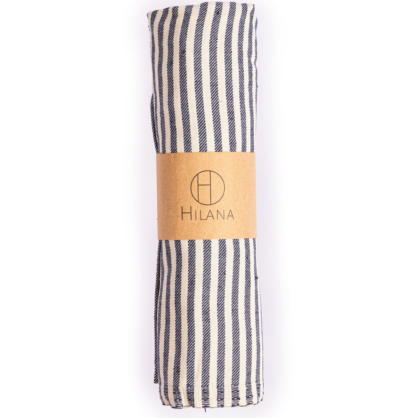 
                  
                    Fethiye Striped Towel - Navy Blue by Hilana Upcycled Cotton
                  
                