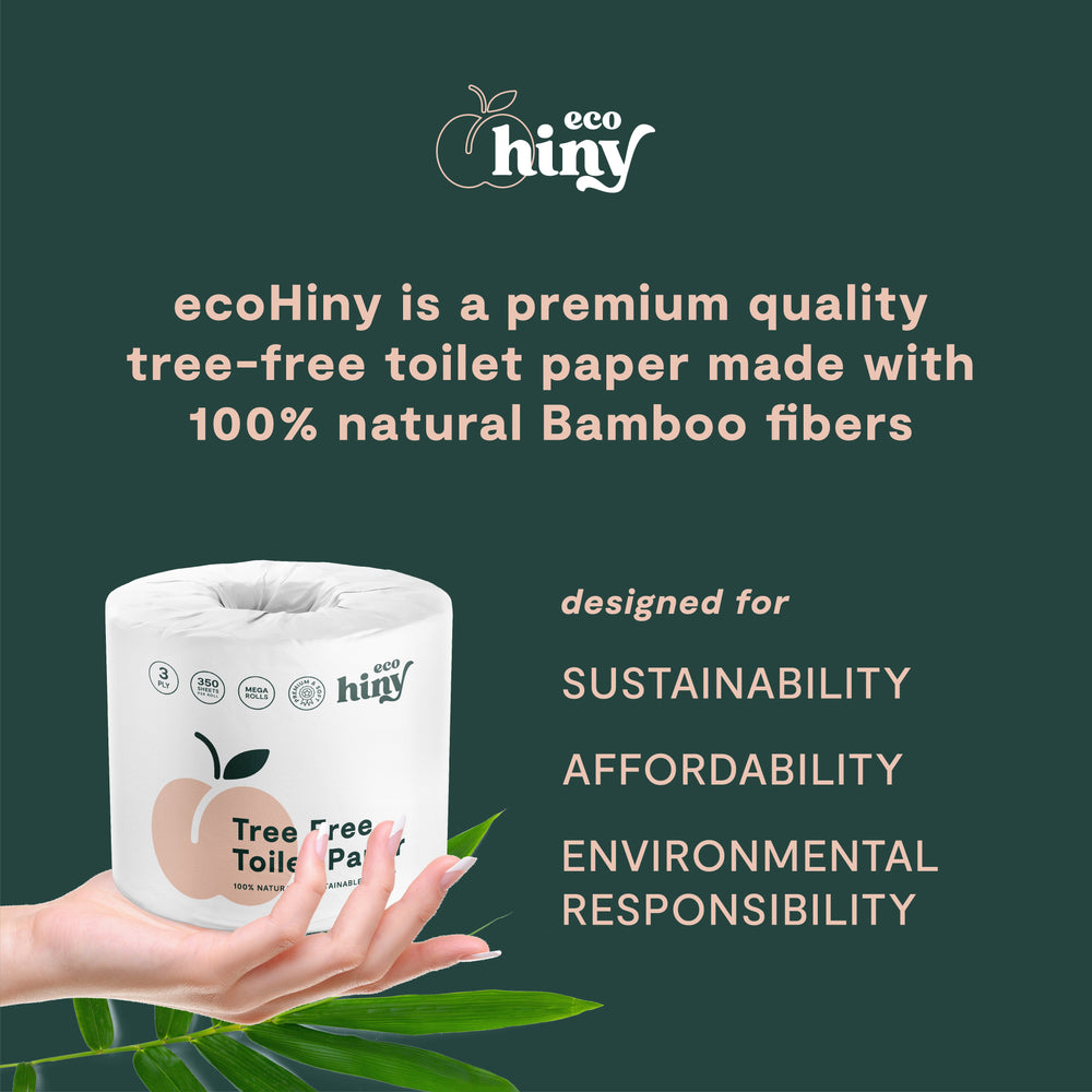 
                  
                    ecoHiny Premium Bamboo Toilet Paper | Mega Rolls, 3 PLY & 350 Sheets by ecoHiny
                  
                