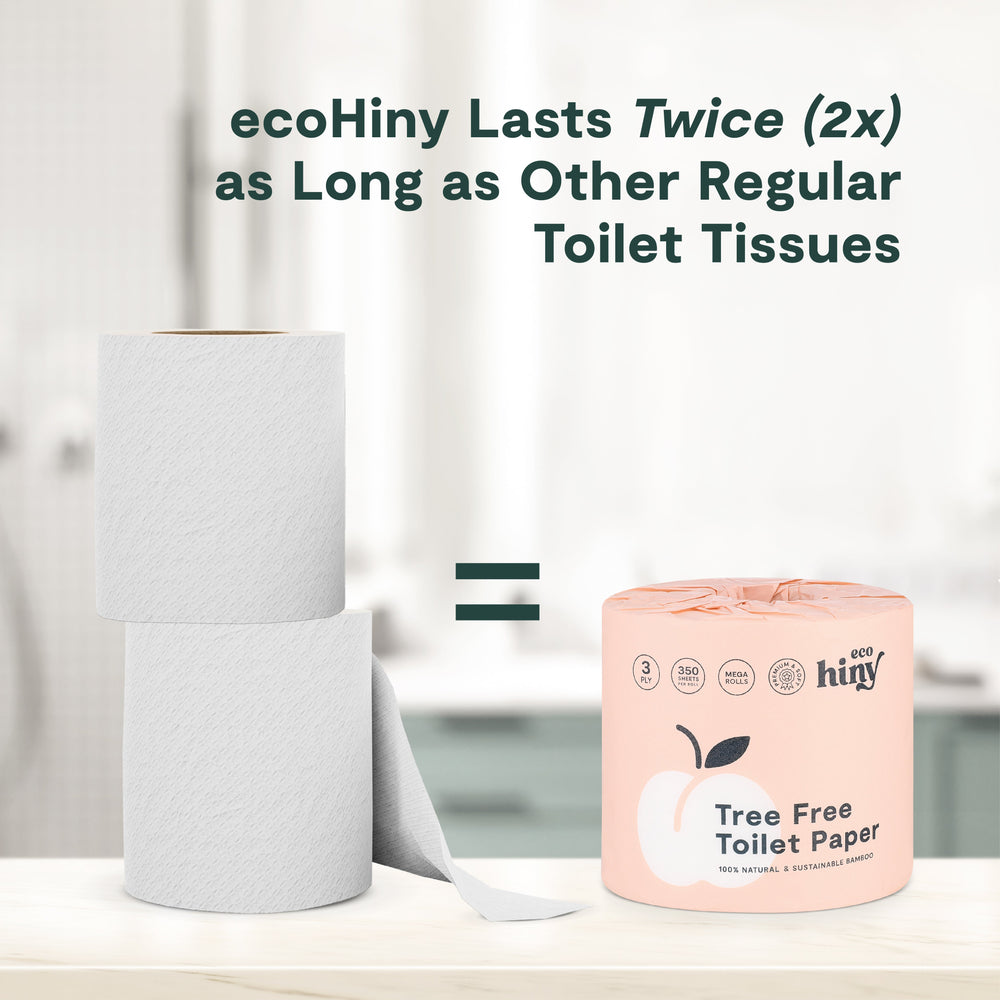 
                  
                    ecoHiny Premium Bamboo Toilet Paper | Mega Rolls, 3 PLY & 350 Sheets by ecoHiny
                  
                