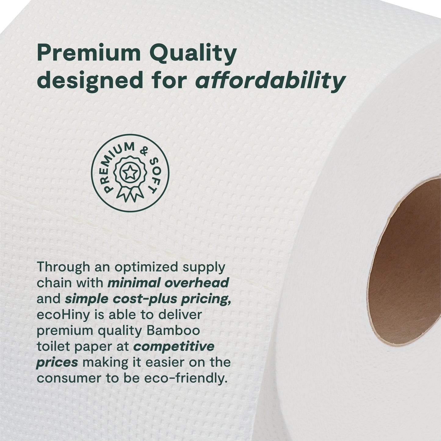 
                  
                    ecoHiny Premium Bamboo Toilet Paper | Mega Rolls, 3 PLY & 350 Sheets by ecoHiny
                  
                