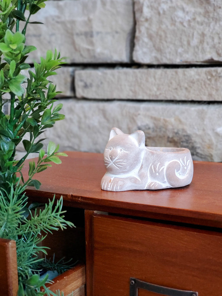 
                  
                    Terracotta Tea Light Candle Holder - Cat by KORISSA
                  
                
