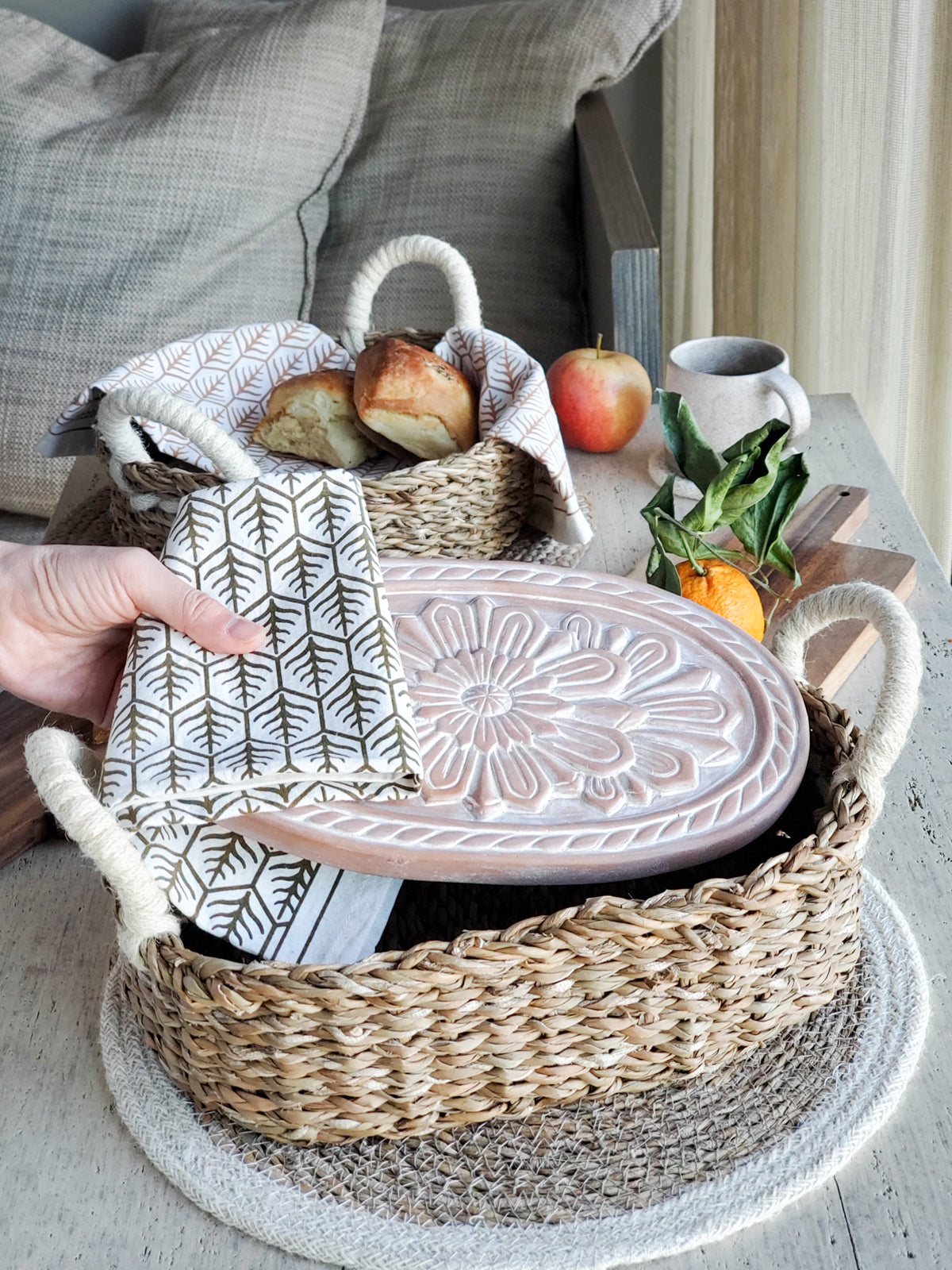 
                  
                    Bread Warmer & Basket - Flower by KORISSA
                  
                