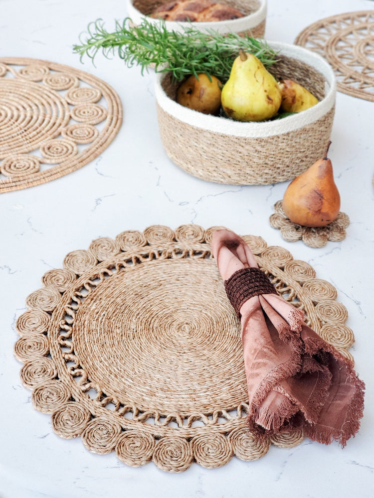 
                  
                    Jute Flower Placemat (Set of 2) by KORISSA
                  
                