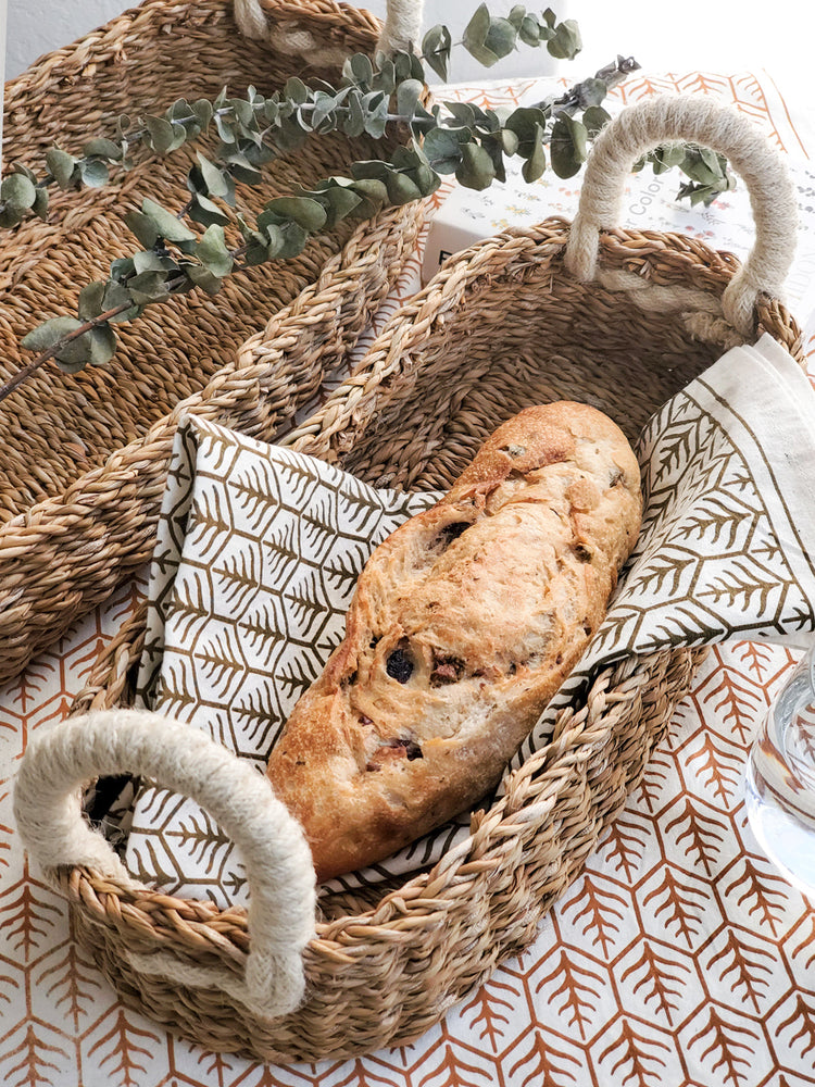 
                  
                    Savar Bread Basket with White Handle by KORISSA
                  
                
