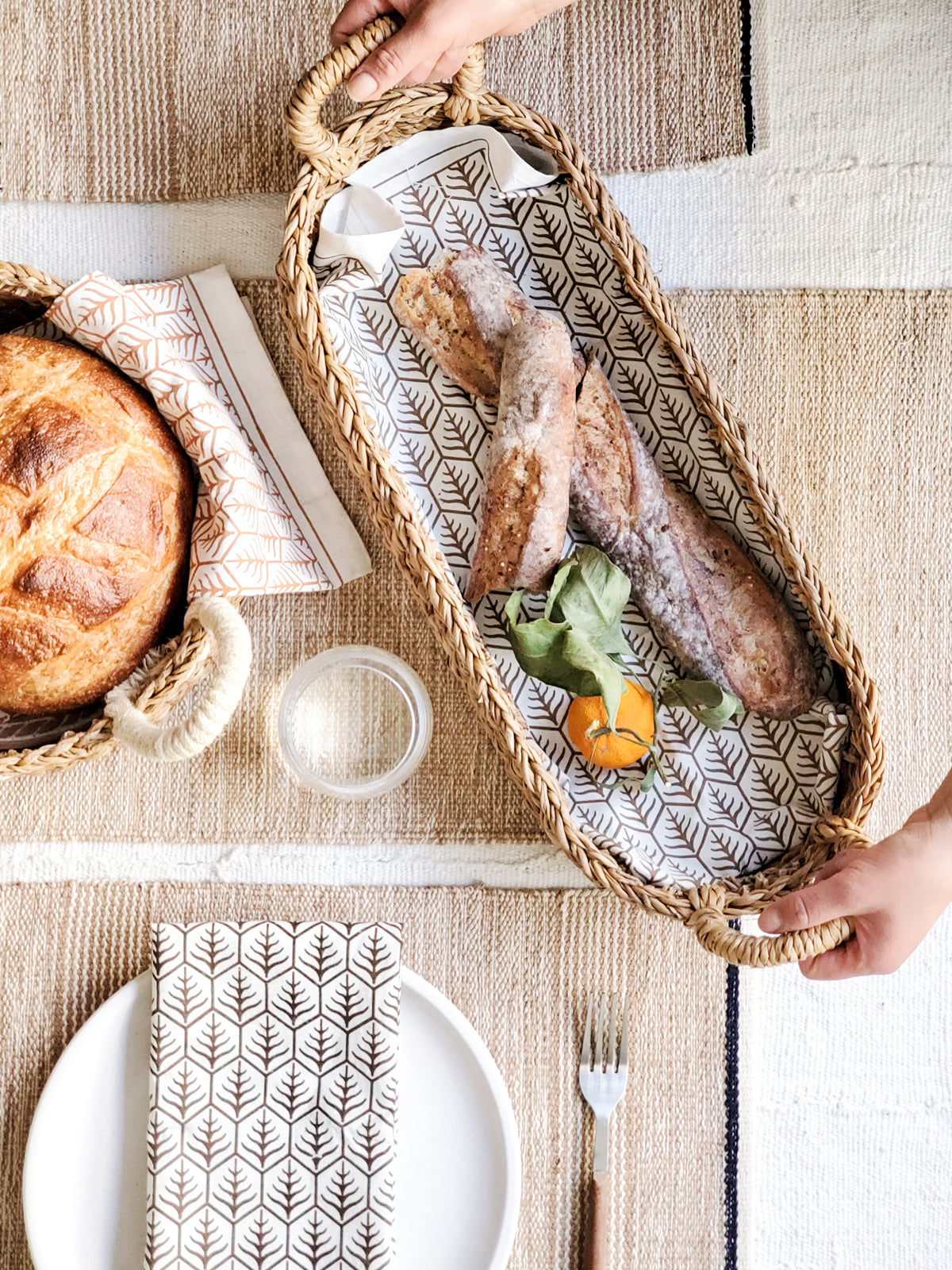 
                  
                    Savar Bread Basket with Natural Handle by KORISSA
                  
                