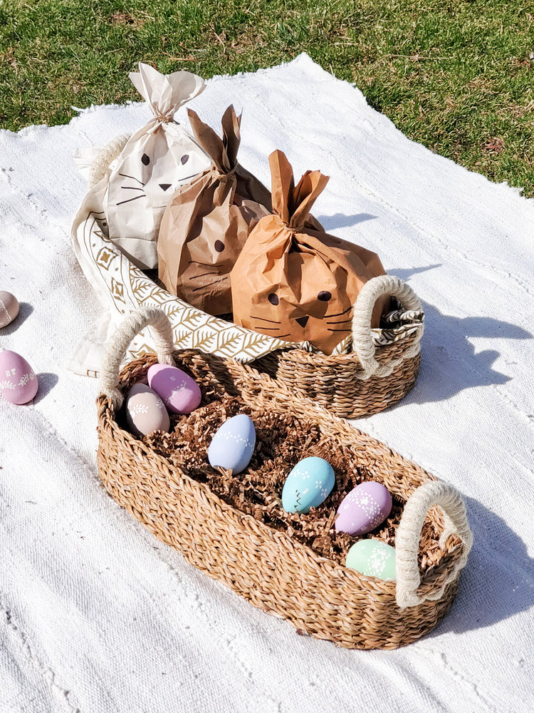 
                  
                    Savar Bread Basket with White Handle by KORISSA
                  
                