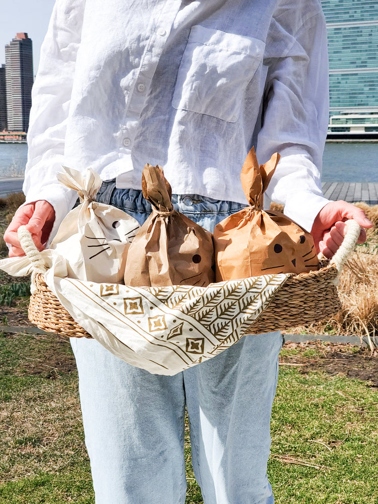 
                  
                    Savar Bread Basket with White Handle by KORISSA
                  
                