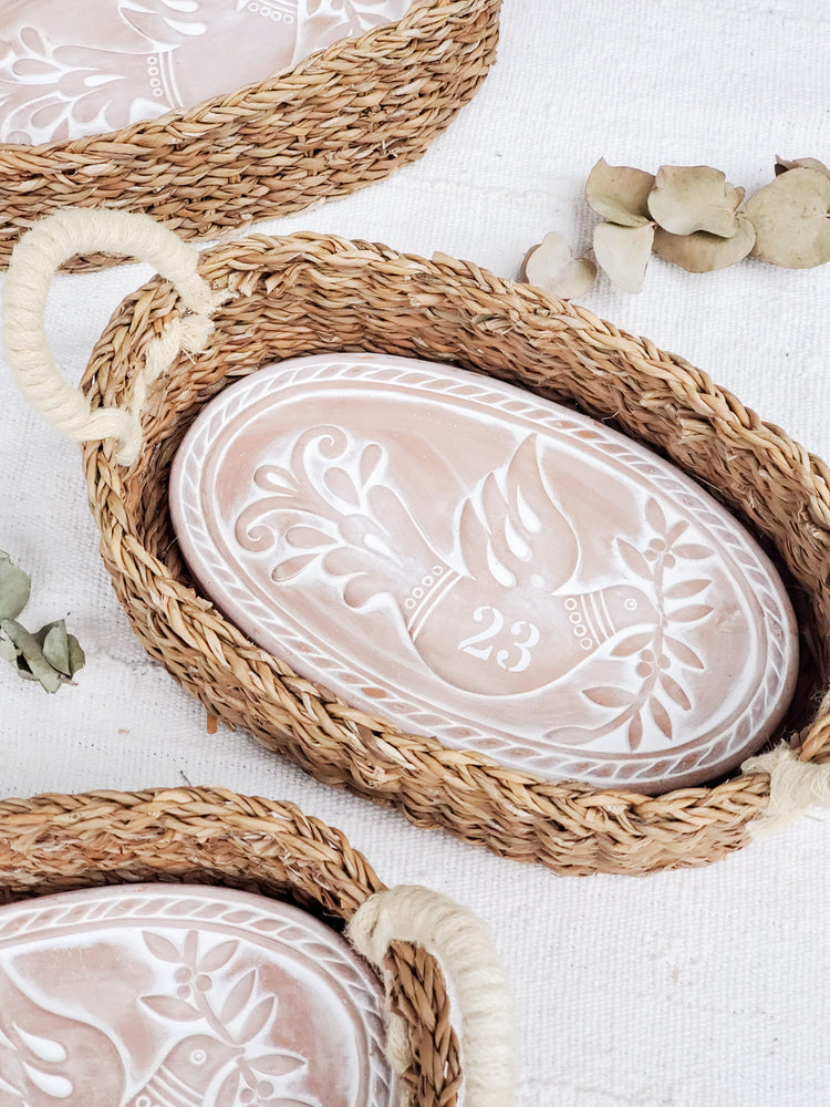 
                  
                    Monogrammed Bread Warmer & Basket - Bird Oval by KORISSA
                  
                