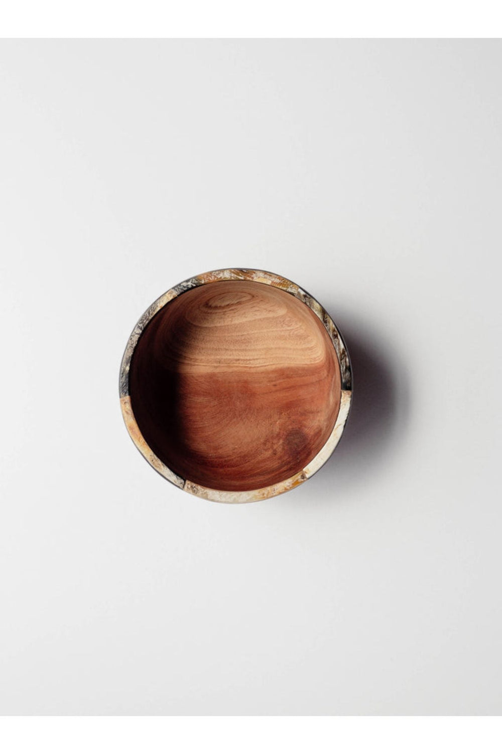 Wooden Bowl with Horn Rim by 2nd Story Goods
