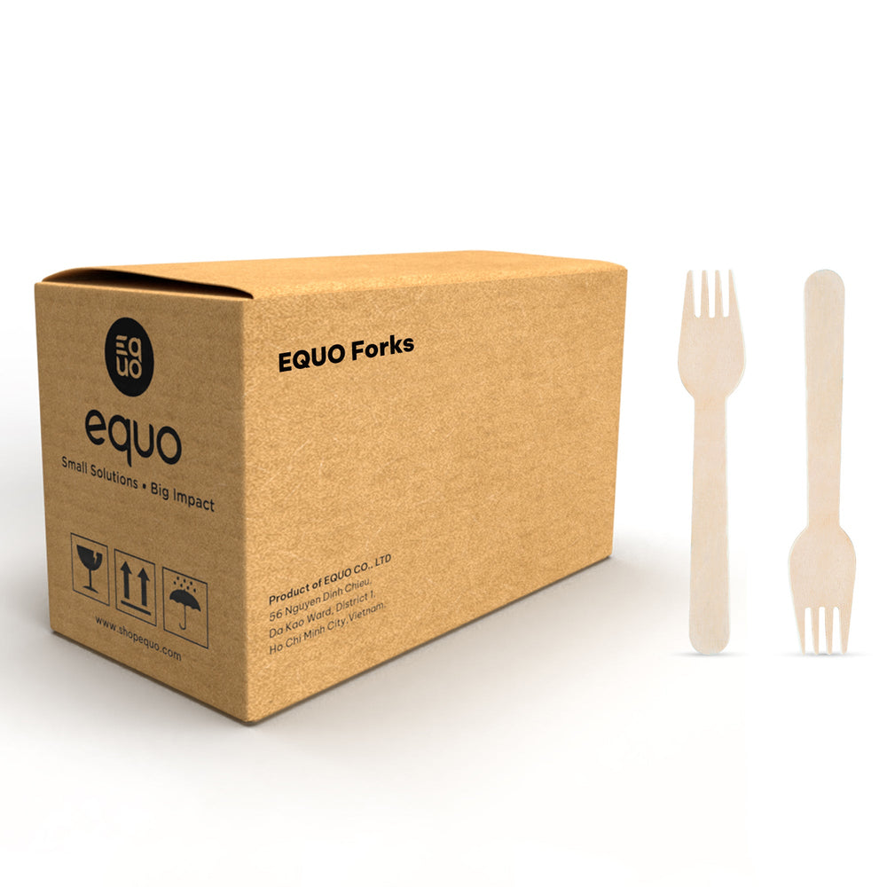 Wooden Forks (Wholesale/Bulk) - 1000 count by EQUO