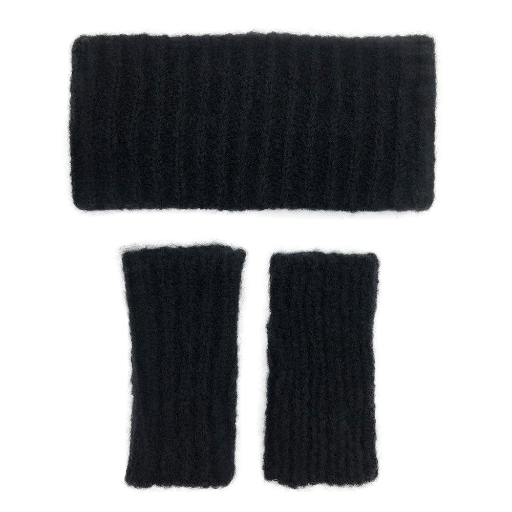 
                  
                    Black Ribbed Alpaca Ear Warmer by SLATE + SALT
                  
                