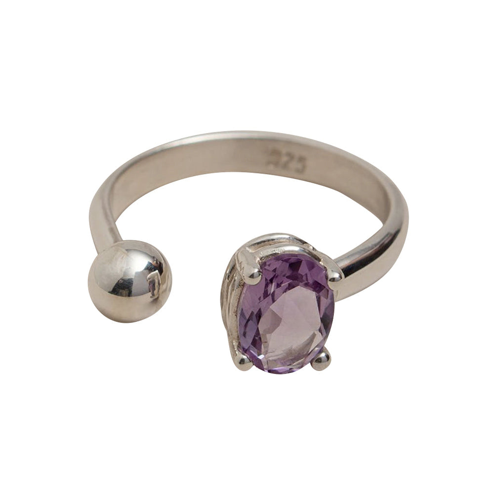 Amethyst Ball Ring by SLATE + SALT