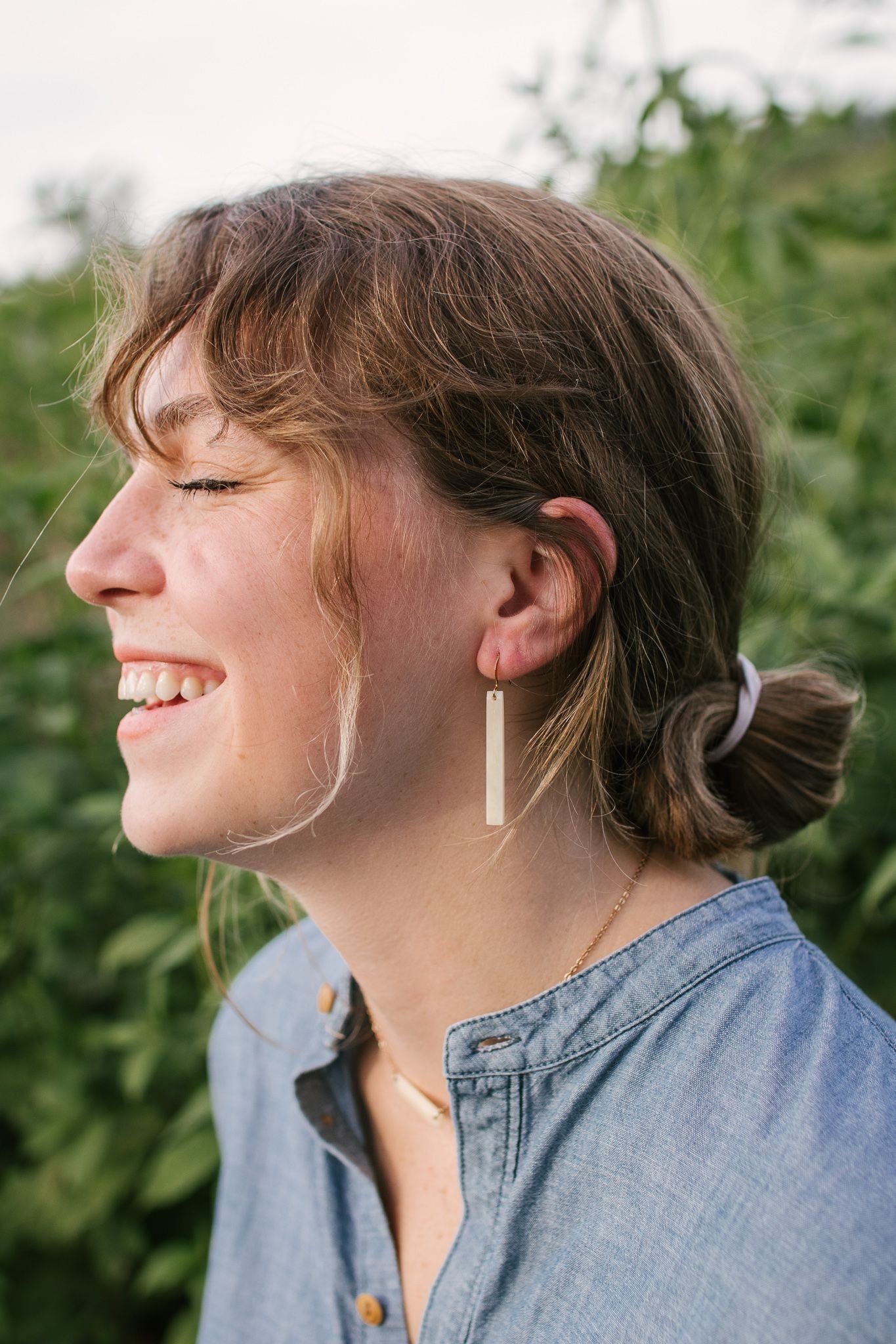 
                  
                    Betty Bone Earring with Gold Hooks by 2nd Story Goods
                  
                