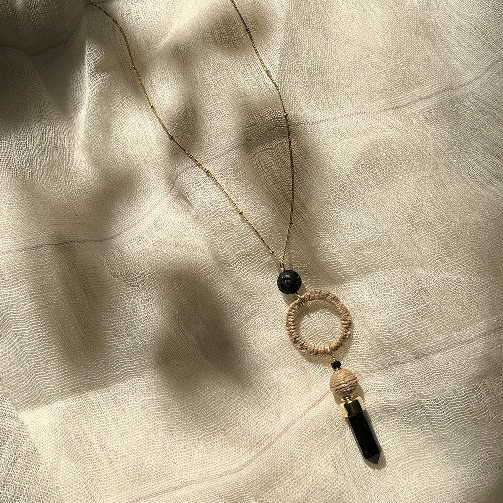 
                  
                    Black Agate Jute Necklace by SLATE + SALT
                  
                