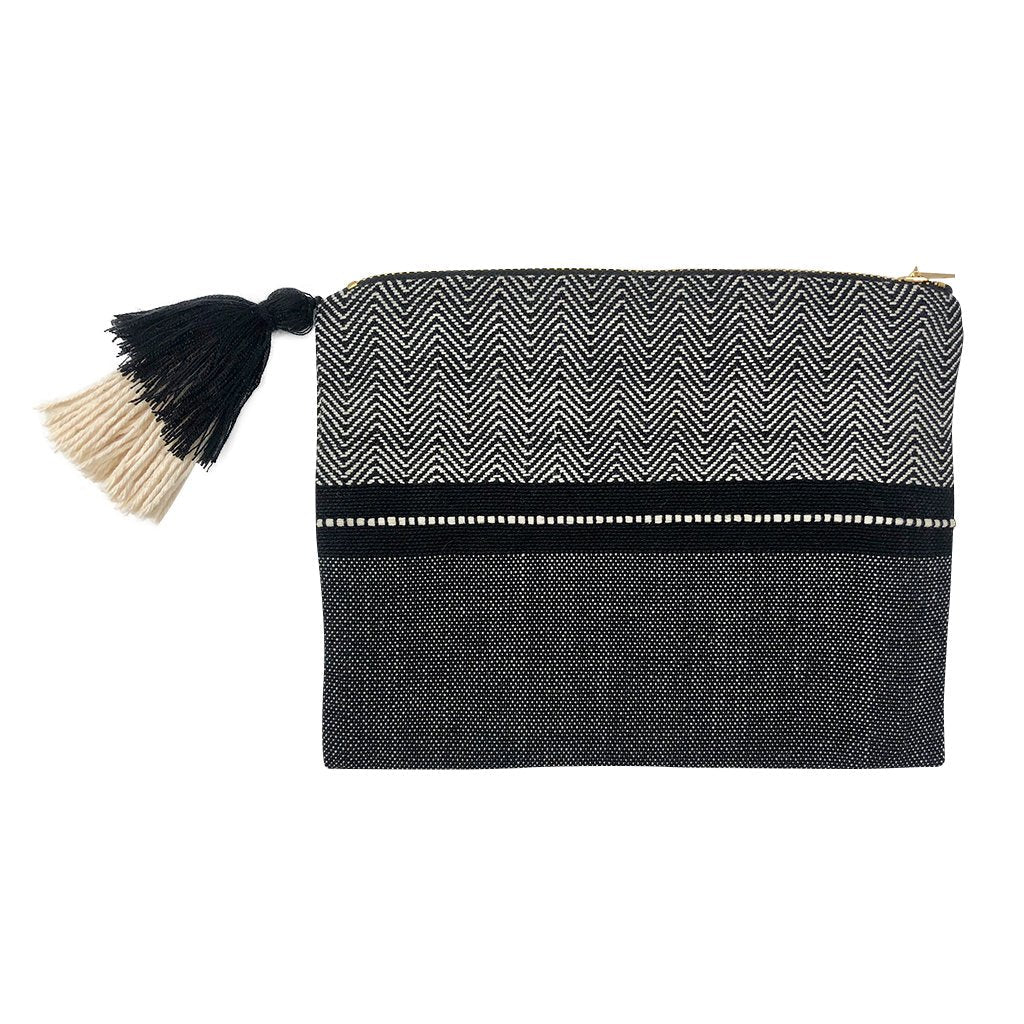 
                  
                    Handloom Stripe Cosmetic Bag by SLATE + SALT
                  
                
