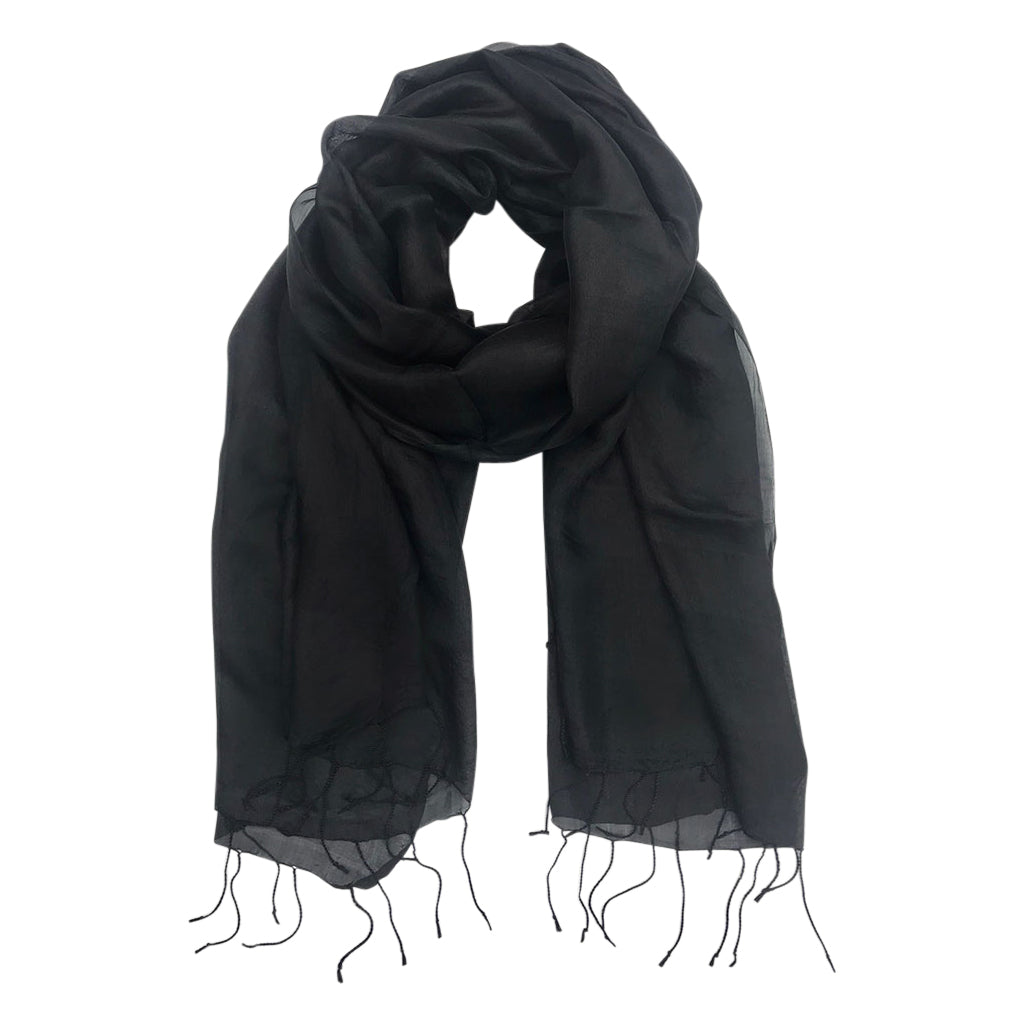
                  
                    Black Khmer Silk Scarf by SLATE + SALT
                  
                