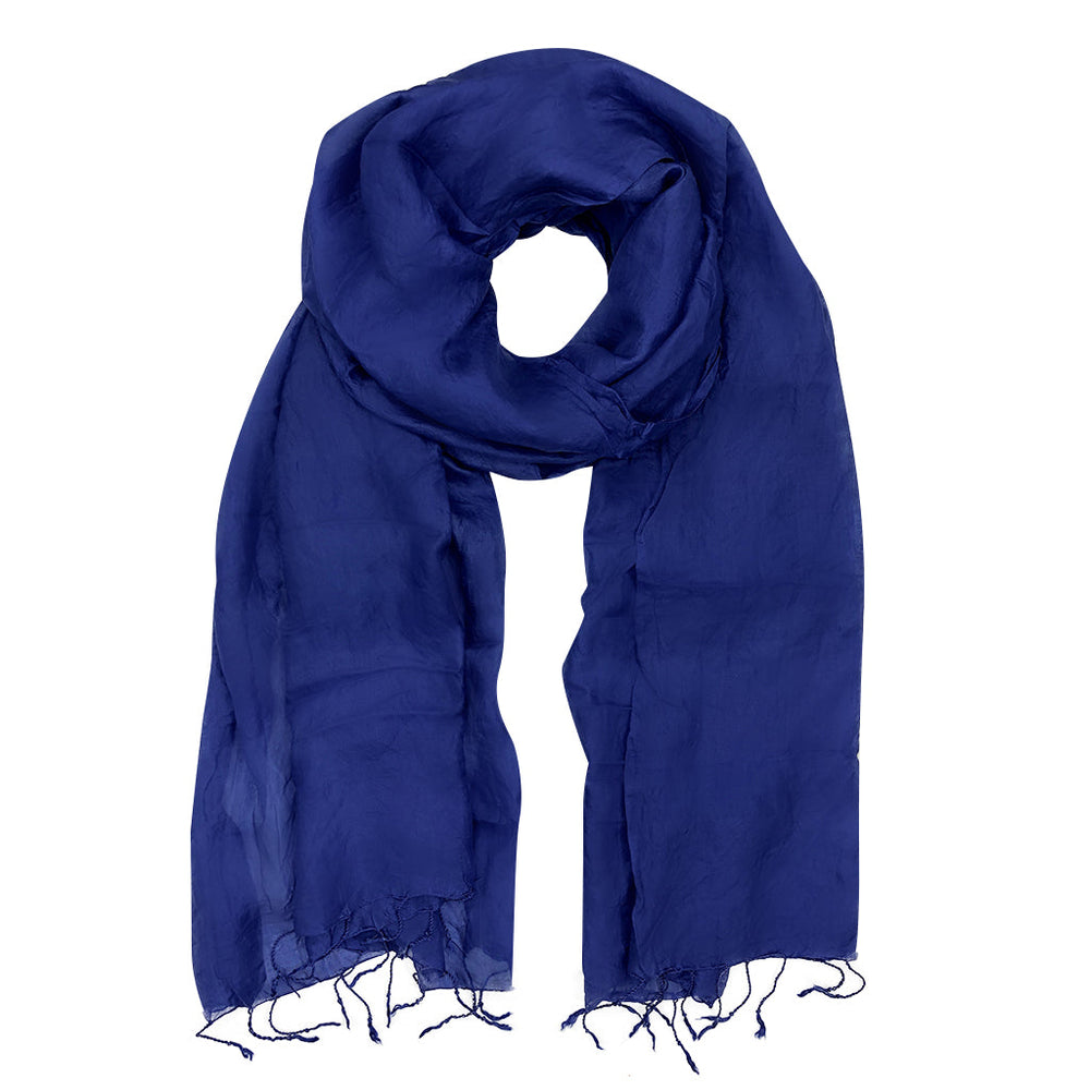 Sapphire Khmer Silk Scarf by SLATE + SALT